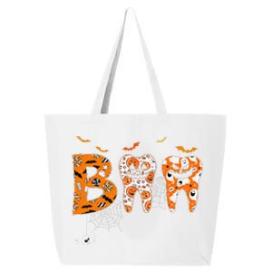 Boo Teeth Pumpkin Dentist Dental Hygienist Halloween 25L Jumbo Tote