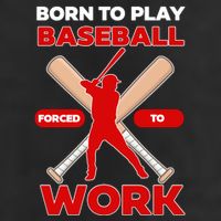 Born To Play Baseball Forced To Work Golf Towel