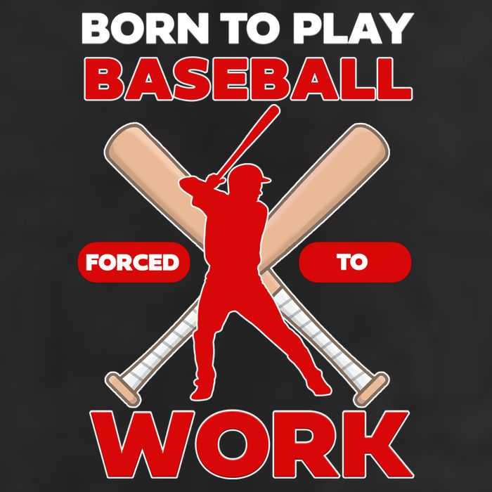 Born To Play Baseball Forced To Work Golf Towel