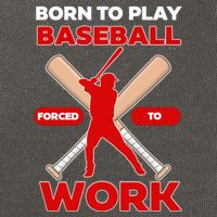 Born To Play Baseball Forced To Work Cotton Canvas Backpack