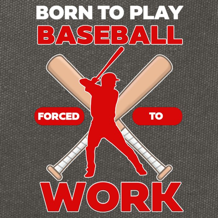 Born To Play Baseball Forced To Work Cotton Canvas Backpack