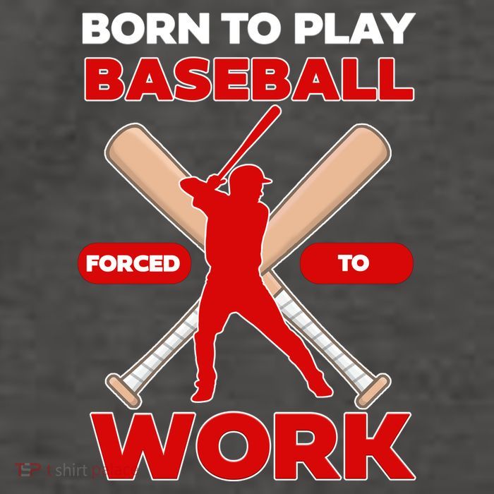 Born To Play Baseball Forced To Work Vector Backpack