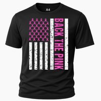 Back The Pink Breast Cancer Awareness Flag Cooling Performance Crew T-Shirt