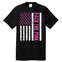 Back The Pink Breast Cancer Awareness Flag Tall T-Shirt