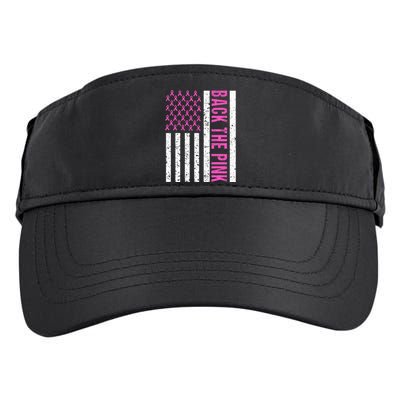 Back The Pink Breast Cancer Awareness Flag Adult Drive Performance Visor