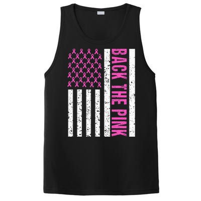 Back The Pink Breast Cancer Awareness Flag PosiCharge Competitor Tank