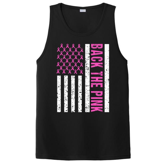 Back The Pink Breast Cancer Awareness Flag PosiCharge Competitor Tank