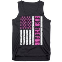 Back The Pink Breast Cancer Awareness Flag Tank Top