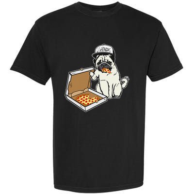 Babu the Pug Dog Eating Pizza Justin Ashar Snapback Garment-Dyed Heavyweight T-Shirt