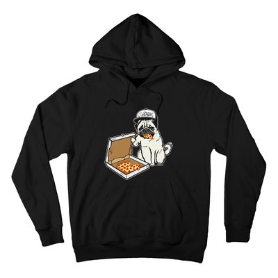 Babu the Pug Dog Eating Pizza Justin Ashar Snapback Hoodie