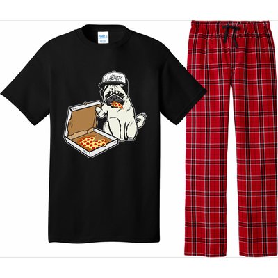 Babu the Pug Dog Eating Pizza Justin Ashar Snapback Pajama Set