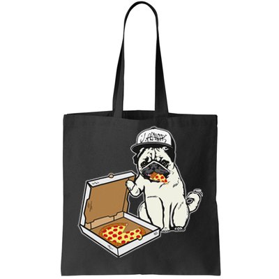 Babu the Pug Dog Eating Pizza Justin Ashar Snapback Tote Bag