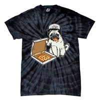 Babu the Pug Dog Eating Pizza Justin Ashar Snapback Tie-Dye T-Shirt