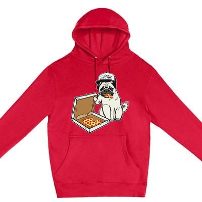 Babu the Pug Dog Eating Pizza Justin Ashar Snapback Premium Pullover Hoodie