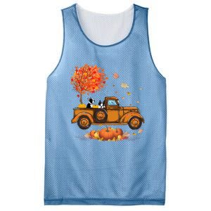 Boston Terrier Pumpkins Truck Autumn Leaf Fall thanksgiving Mesh Reversible Basketball Jersey Tank