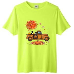 Boston Terrier Pumpkins Truck Autumn Leaf Fall thanksgiving Tall Fusion ChromaSoft Performance T-Shirt