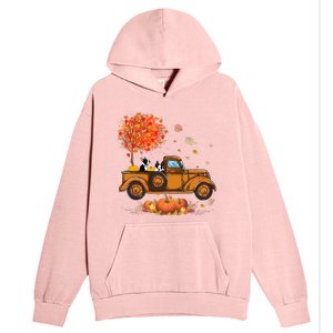 Boston Terrier Pumpkins Truck Autumn Leaf Fall thanksgiving Urban Pullover Hoodie