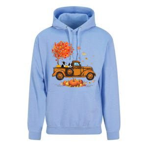 Boston Terrier Pumpkins Truck Autumn Leaf Fall thanksgiving Unisex Surf Hoodie