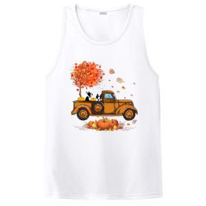 Boston Terrier Pumpkins Truck Autumn Leaf Fall thanksgiving PosiCharge Competitor Tank