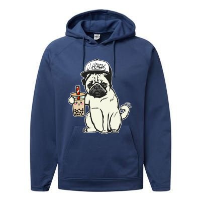 Babu the Pug Dog Drinking Bubble Tea, Justin Ashar Snapback Tank Top Performance Fleece Hoodie