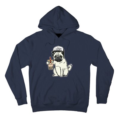 Babu the Pug Dog Drinking Bubble Tea, Justin Ashar Snapback Tank Top Hoodie