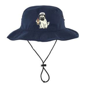 Babu the Pug Dog Drinking Bubble Tea, Justin Ashar Snapback Tank Top Legacy Cool Fit Booney Bucket Hat