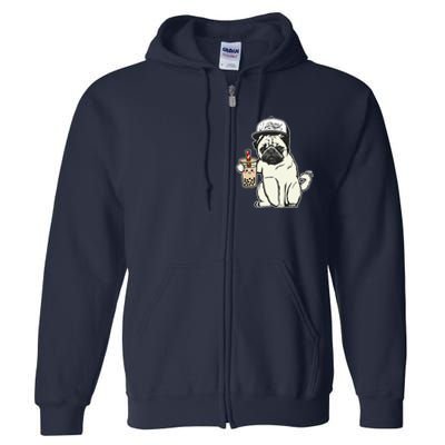 Babu the Pug Dog Drinking Bubble Tea, Justin Ashar Snapback Tank Top Full Zip Hoodie