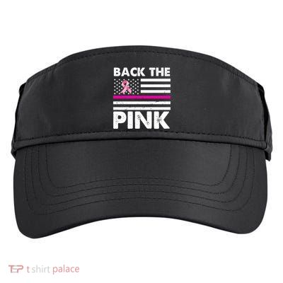 Back The Pink Breast Cancer Awareness Thin Line Adult Drive Performance Visor
