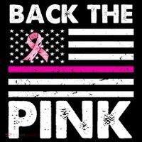 Back The Pink Breast Cancer Awareness Thin Line Flatbill Hat