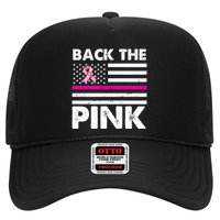Back The Pink Breast Cancer Awareness Thin Line Trucker Hat