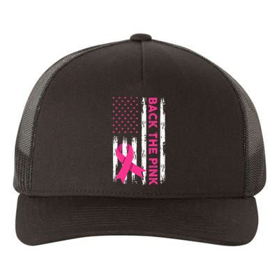 Back The Pink Breast Cancer Awareness Yupoong Adult 5-Panel Trucker Hat