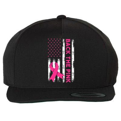 Back The Pink Breast Cancer Awareness Wool Snapback Cap