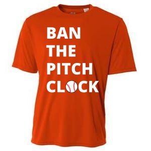 Ban The Pitch Clock In Baseball Show Your Support Cooling Performance Crew T-Shirt