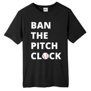 Ban The Pitch Clock In Baseball Show Your Support Tall Fusion ChromaSoft Performance T-Shirt