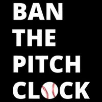 Ban The Pitch Clock In Baseball Show Your Support Drawstring Bag
