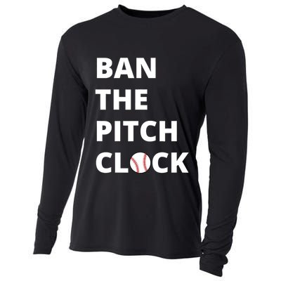 Ban The Pitch Clock In Baseball Show Your Support Cooling Performance Long Sleeve Crew
