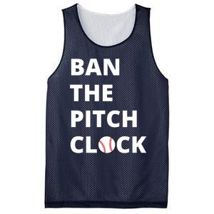 Ban The Pitch Clock In Baseball Show Your Support Mesh Reversible Basketball Jersey Tank