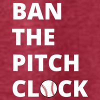 Ban The Pitch Clock In Baseball Show Your Support Pom Pom 12in Knit Beanie