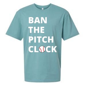 Ban The Pitch Clock In Baseball Show Your Support Sueded Cloud Jersey T-Shirt