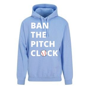 Ban The Pitch Clock In Baseball Show Your Support Unisex Surf Hoodie