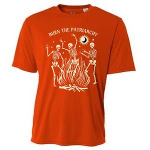 Burn The Patriarchy Funny Feminist Halloween Great Gift Cooling Performance Crew T-Shirt