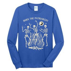 Burn The Patriarchy Funny Feminist Halloween Great Gift Tall Long Sleeve T-Shirt