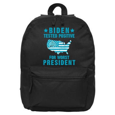 Biden Tested Positive For The Worst President 16 in Basic Backpack