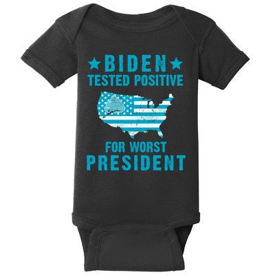 Biden Tested Positive For The Worst President Baby Bodysuit