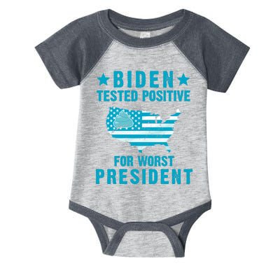 Biden Tested Positive For The Worst President Infant Baby Jersey Bodysuit