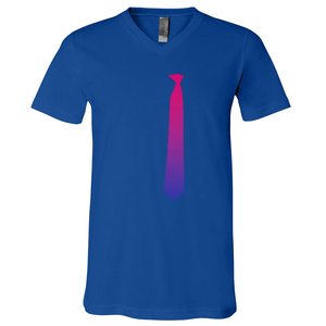 Bisexuality Tie Pride Funny Lgbt Equality Awareness Humor Gift V-Neck T-Shirt