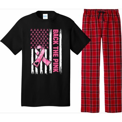 Back The Pink Warrior Flag American Breast Cancer Awareness Pajama Set