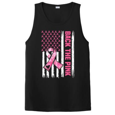 Back The Pink Warrior Flag American Breast Cancer Awareness PosiCharge Competitor Tank