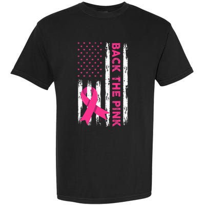 Back The Pink Breast Cancer Awareness Garment-Dyed Heavyweight T-Shirt