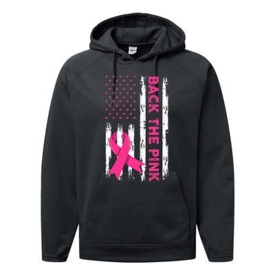 Back The Pink Breast Cancer Awareness Performance Fleece Hoodie